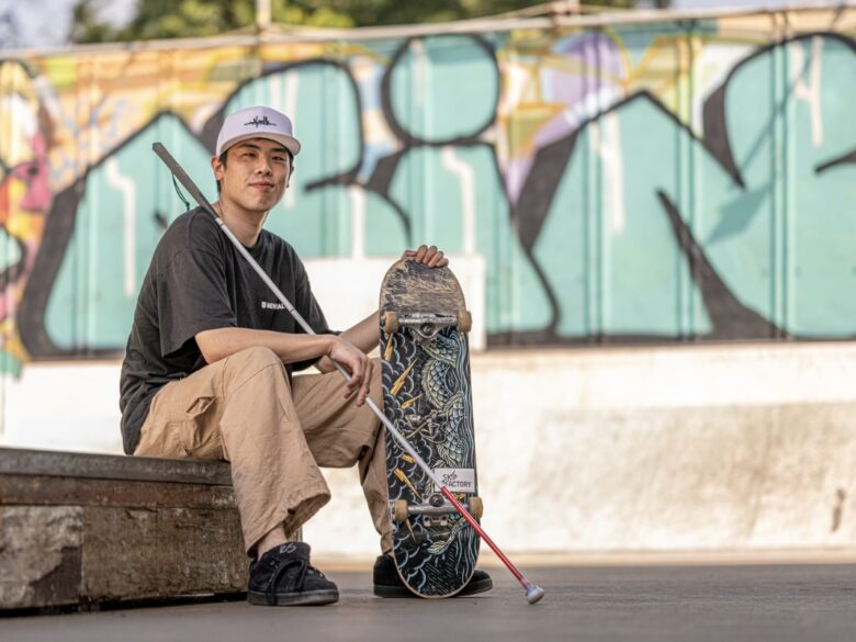 "見えているふり"をやめた日。ブラインドスケーター大内龍成がスケートボードに乗り続ける理由